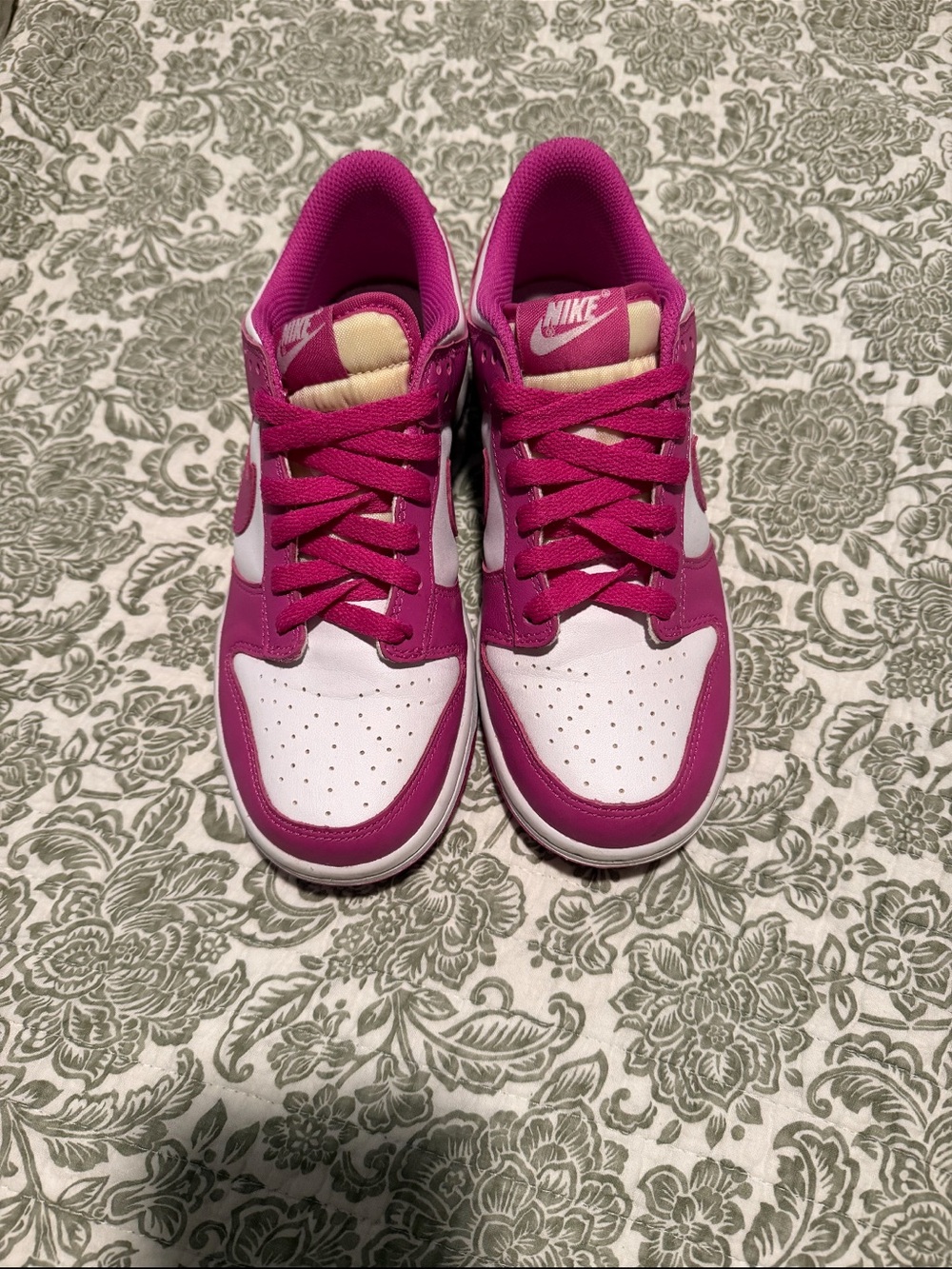 Nike Dunk Kids' Pink and White Low-Top Sneakers